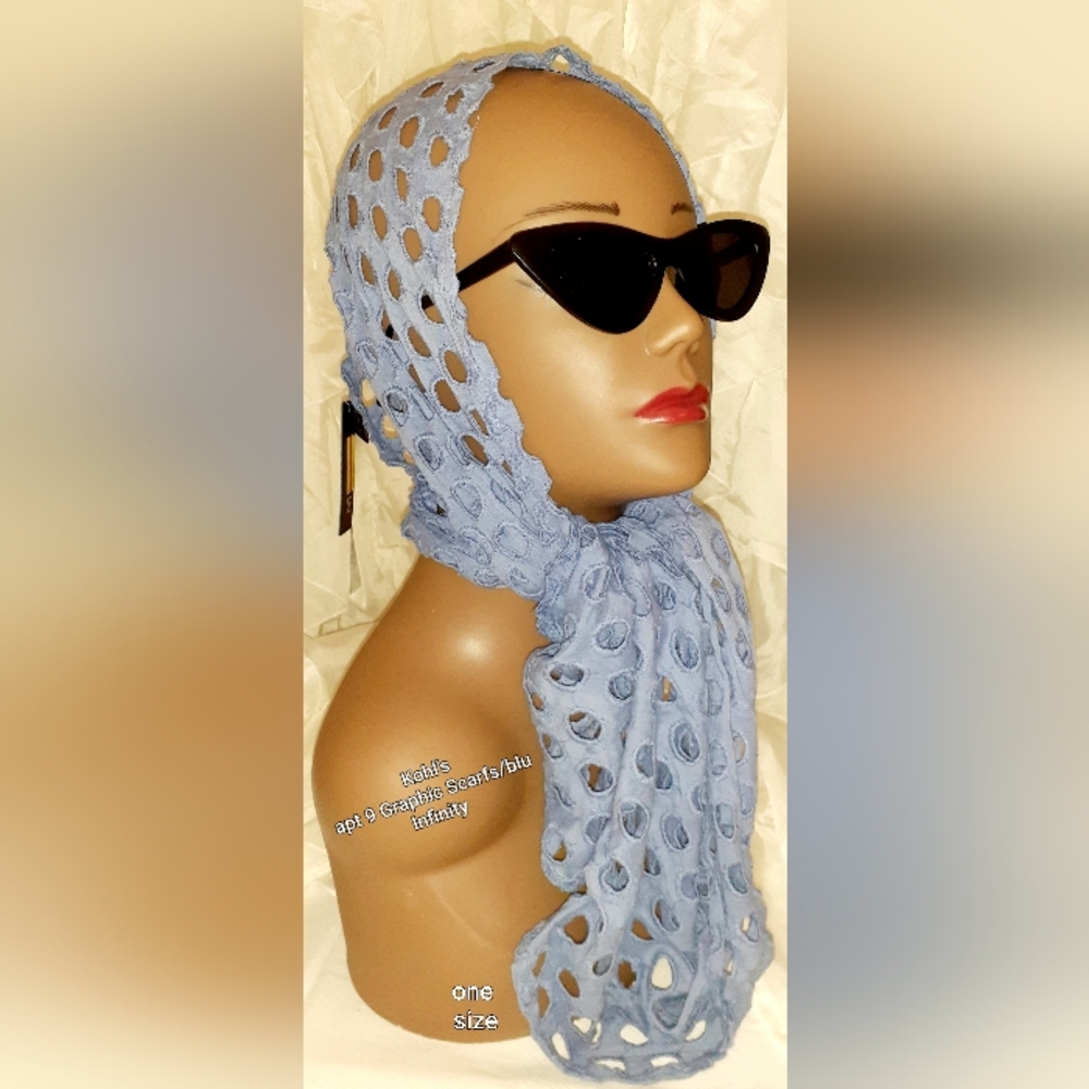 Apt. 9 Blue Denim Graphic Infinity Scarf